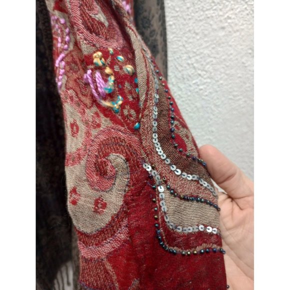 Soft Surroundings Juliette Fringe Wool Cardigan 3X - Picture 8 of 13